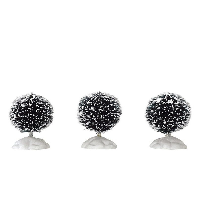 SET 3 MINI ARVORES REDONDAS NEVADAS 9 x 3 x 2,8