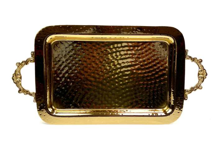 BANDEJA DOURADA 16x8CM