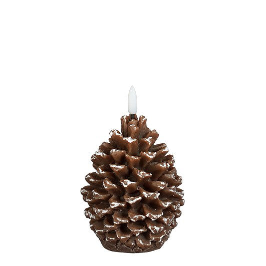 VELA PINHA CASTANHO LED 11,5x8,5