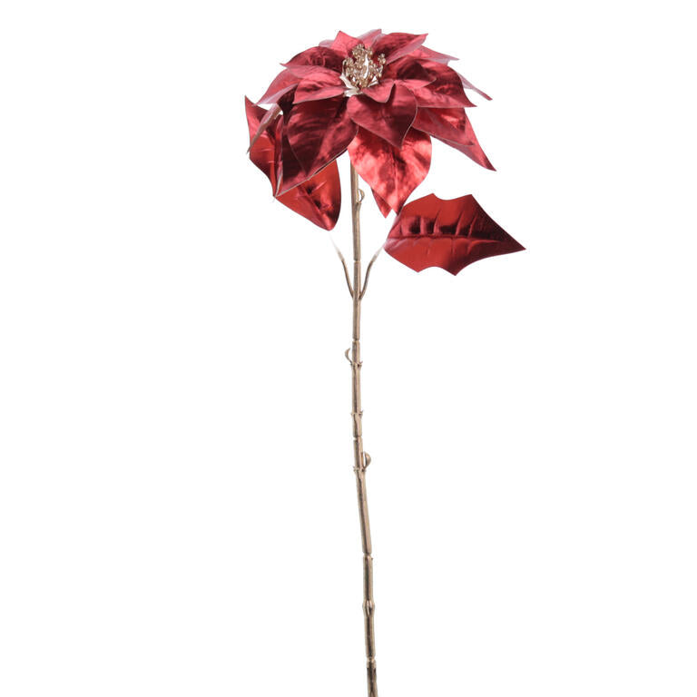 POINSETTIA VERMELHA METALIZADO