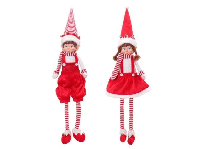 ELFO PERNAS SOLTAS VERMELHO SORTIDO 74CM