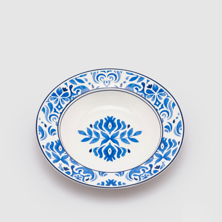 PRATO ROYAL AZUL/BRANCO 3.5X22CM (6 UNIDADES)