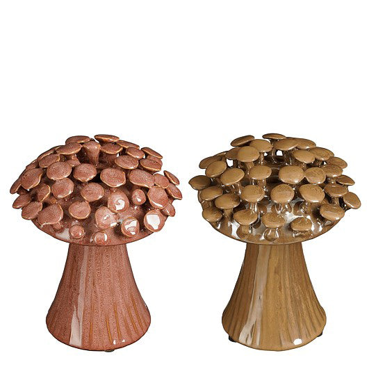SUPORTE VELA COGUMELHO CASTANHO SORT 18x14
