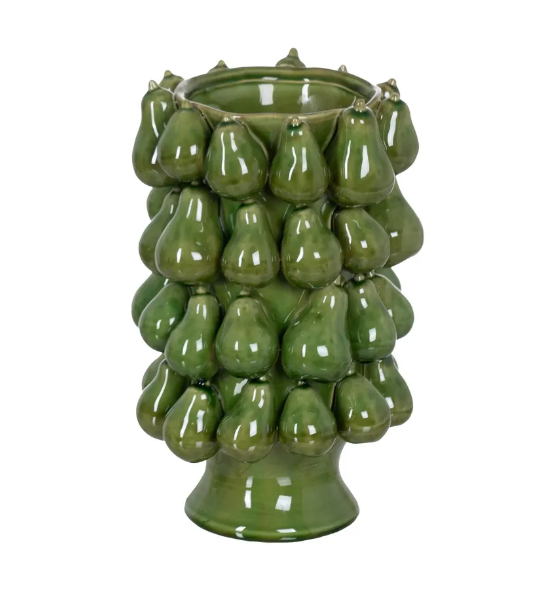 JARRA PEIXES VERDE CERAMICA 22x22x31,50CM