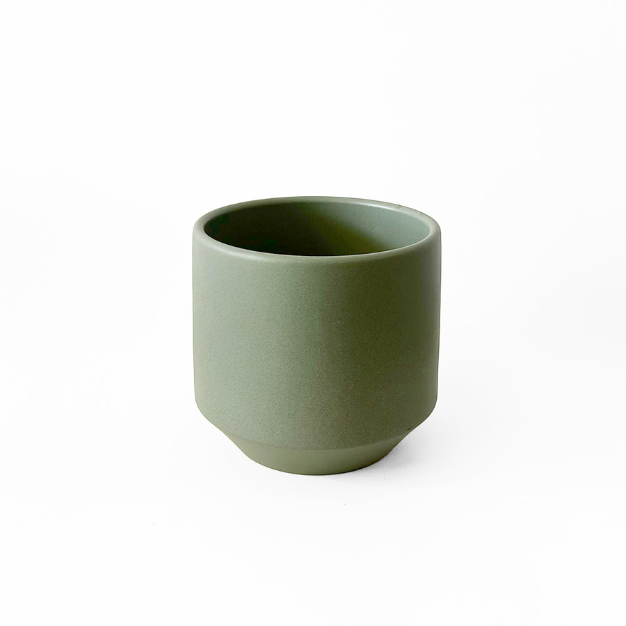 VASO CERAMICA VERDE 16,5x16,5CM