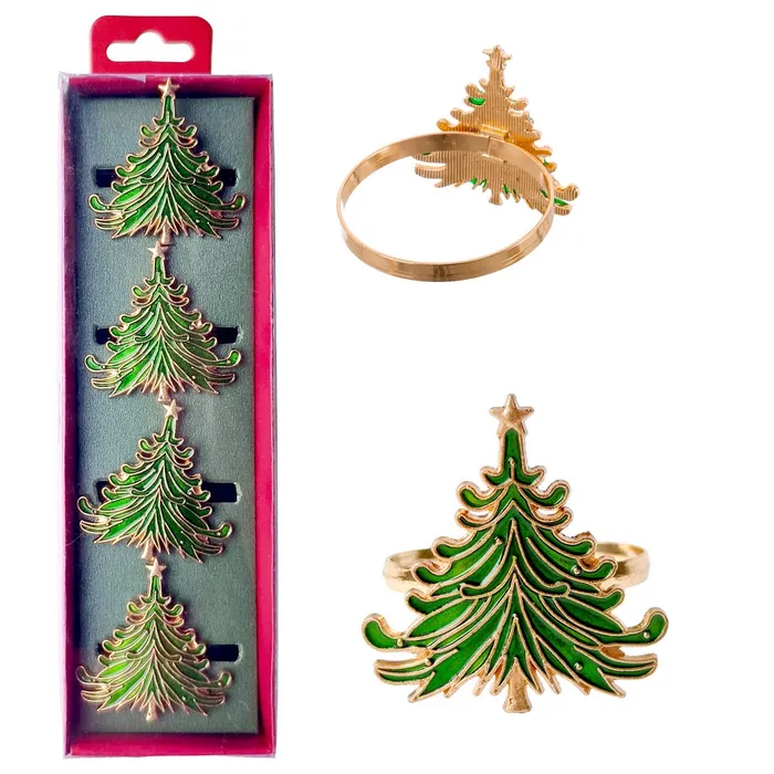 SET 4 PORTA GUARDANAPOS ARVORE 4,3x4