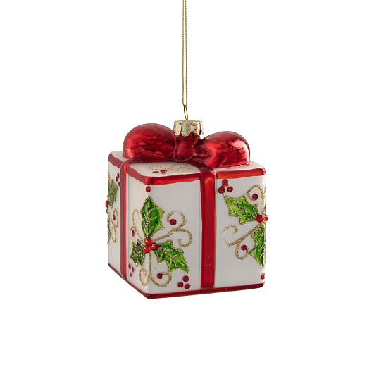 PRESENTE BRANCO C/FITA VERMELHA 8x8x9,5