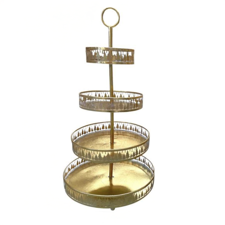 BOLEIRA X4 DOURADO 82CM