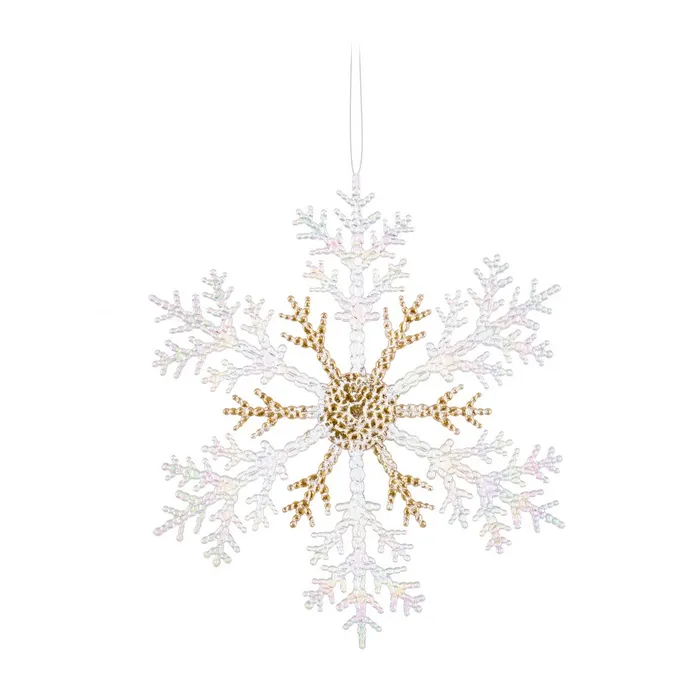 FLOCO DE NEVE C/DOURADO 17,3x20