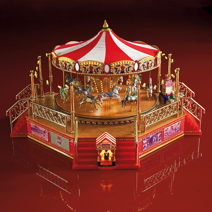 CARROSSEL C/TIKETS VERMELHO/DOURADO 36x28x21CM