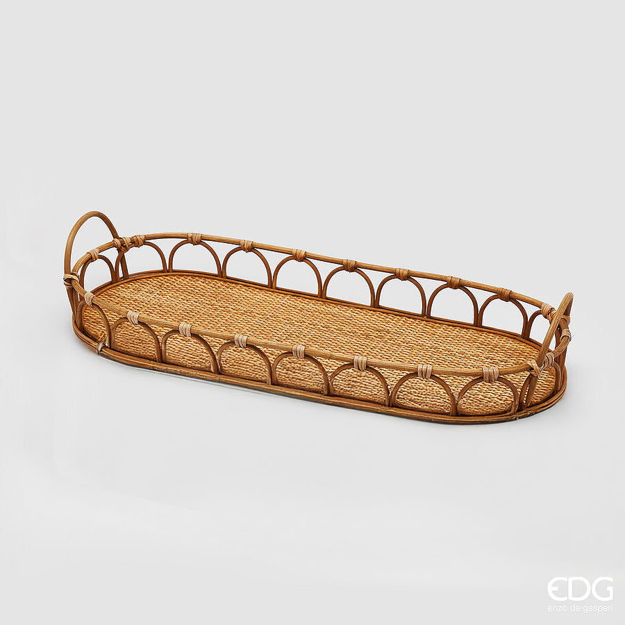 TABULEIRO RATAN NATUR 13x62x22CM