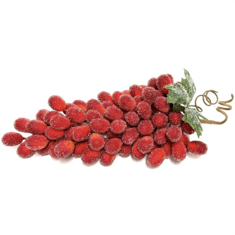 UVAS CRISTALIZADAS VERMELHO 15CM