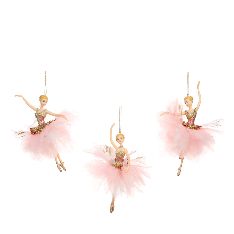 BAILARINA TULE ROSA/CHAMPANHE SORT 18CM