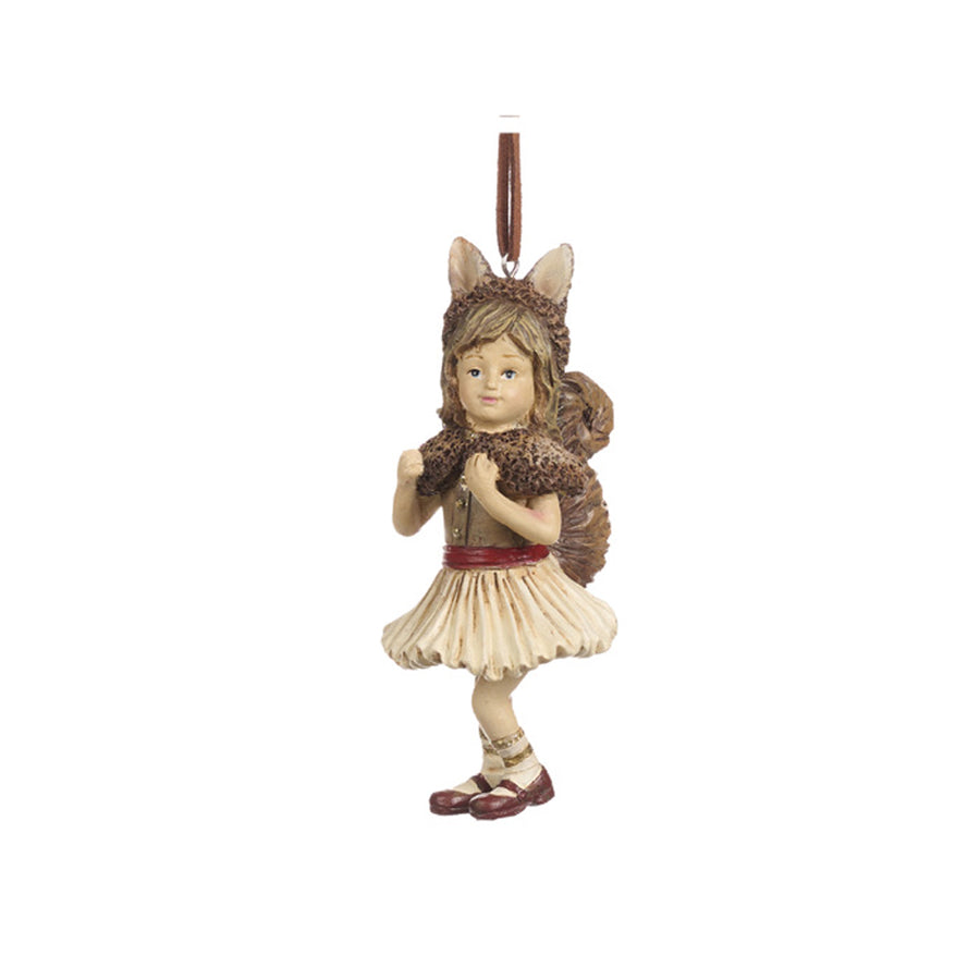 MENINA ESQUILO CREME/CASTANHO 10CM