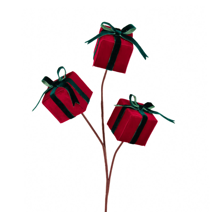 HASTE C/PRESENTES VERMELHO/VERDE 60CM