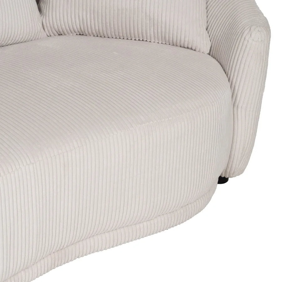 SOFA 3 LUGARES CREME TECIDO ROOM 197x96x75CM