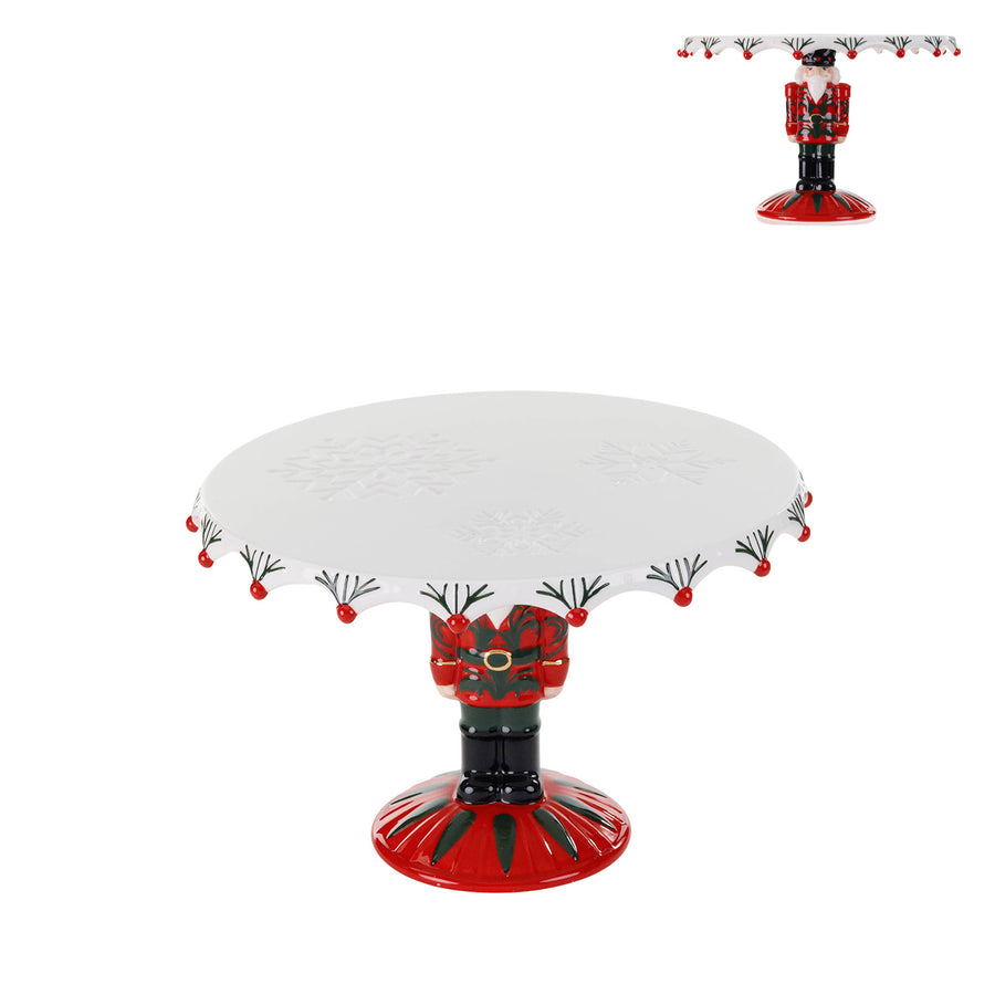 BOLEIRA QUEBRA-NOZES VERMELHO/BRANCO 27CM