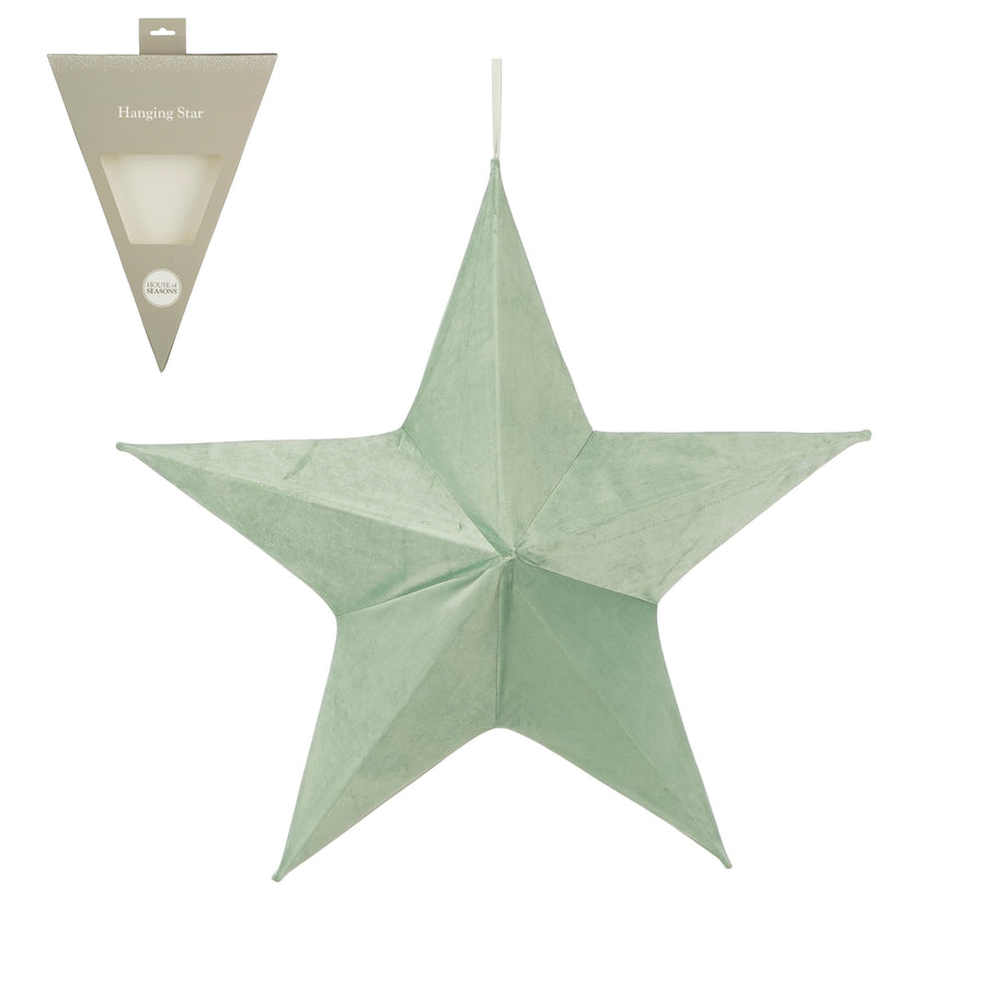 ESTRELA VERDE CLARO VELUDO 80x26x75CM