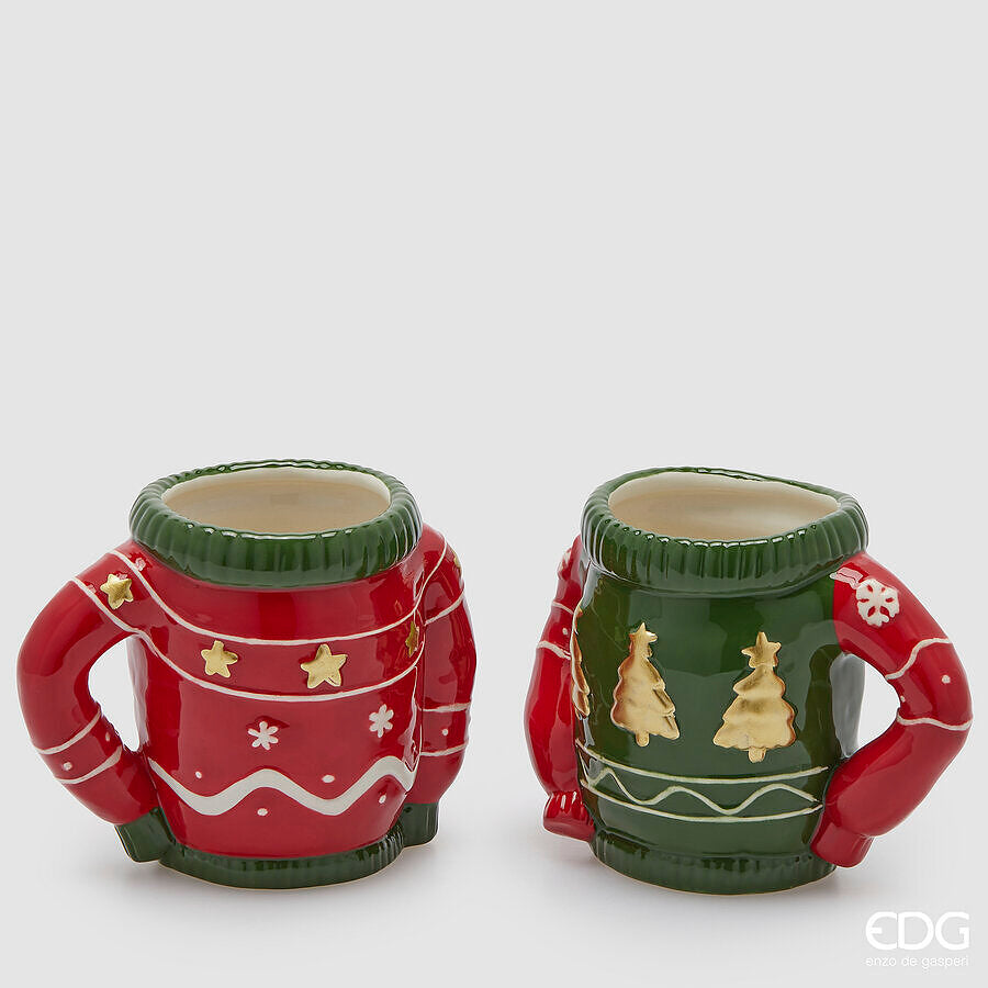 CANECA CAMISOLA VERMELHO/VERDE SORTIDA H.12 D.15.5