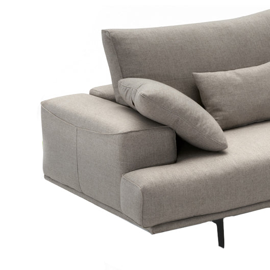 SOFA FENDY TAUPE C/CHAISELON DRT 290x175CM
