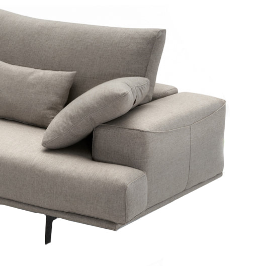 SOFA FENDY TAUPE C/CHAISELON ESQ 290x175CM