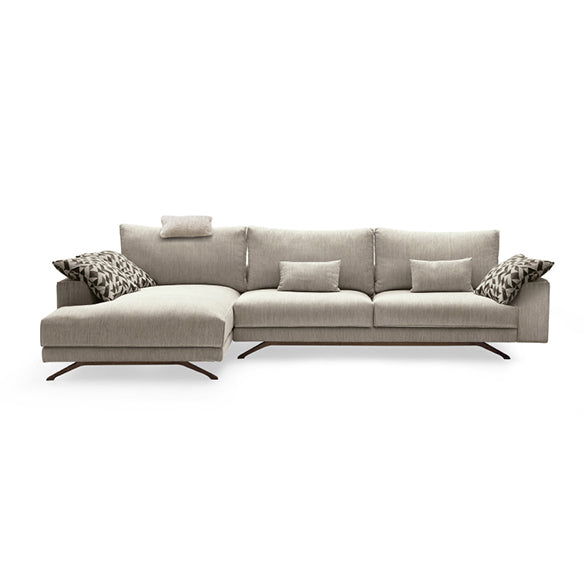 SOFA FENDY TAUPE C/CHAISELON ESQ 290x175CM