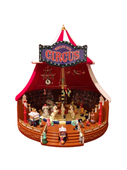 TENDA DE CIRCO VERMELHO/BRANCO 30CM