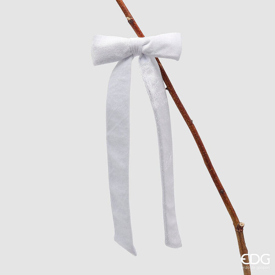 LAÇO VELUDO BRANCO  C/CLIP 30x13