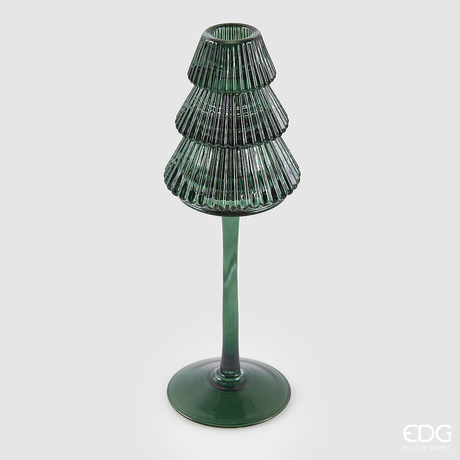 SUPORTE VELA PINO CALICE VERDE H.25 D.8