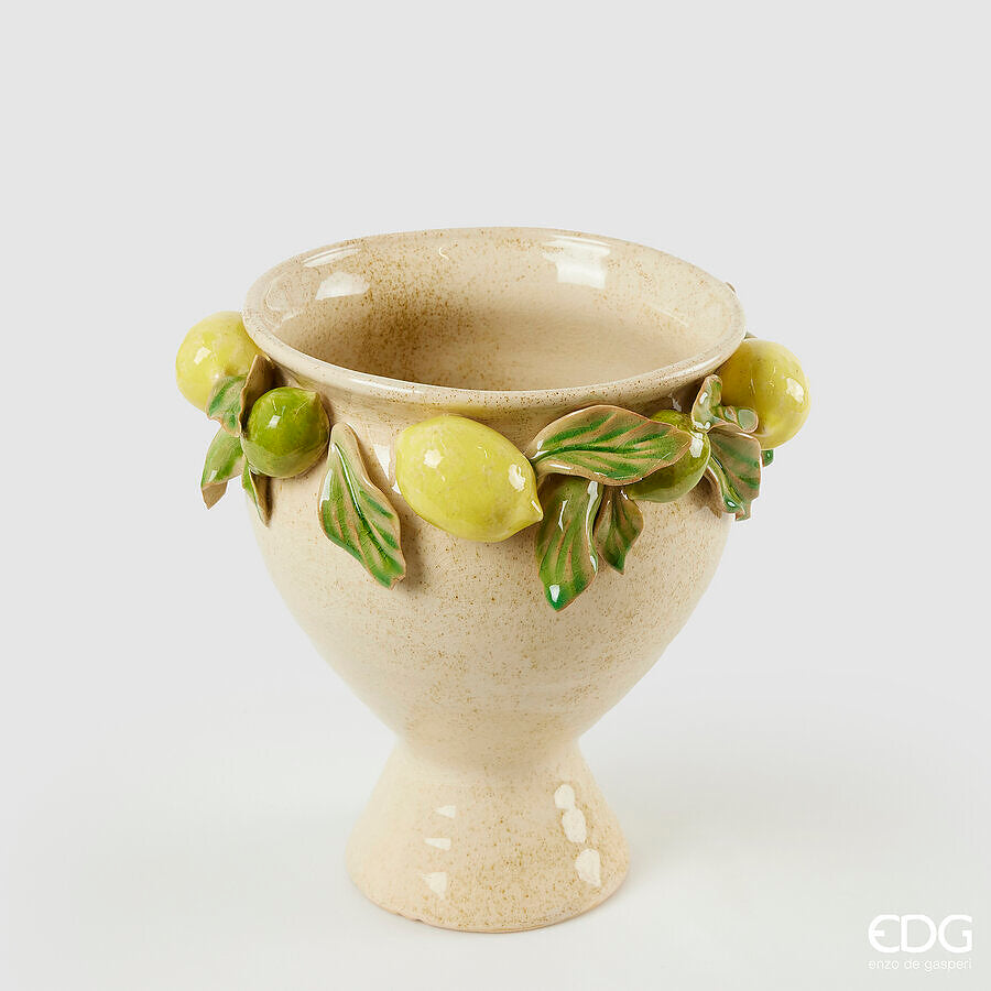 VASO FREAKY LIMONI CIOTOLA VERDE/AMARELO 26,5x26,5CM