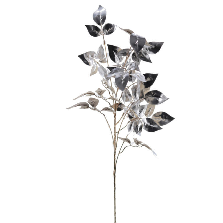 HASTE FOLHAS ROSEIRA TAUPE METALIZADO