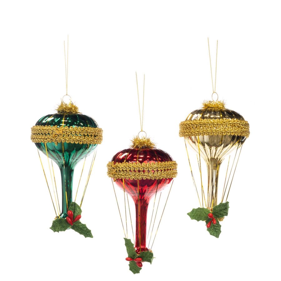 BALAO VERDE/VERMELHO/DOURADO SORT 16,5CM