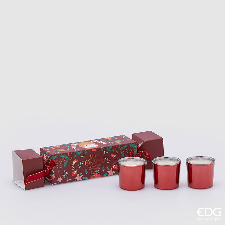 CONJUNTO 3 VELAS CINNAMON H.5CM