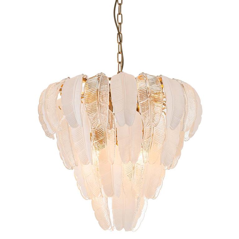CANDEEIRO TETO VIDRO METAL DOURADO 60x60x53