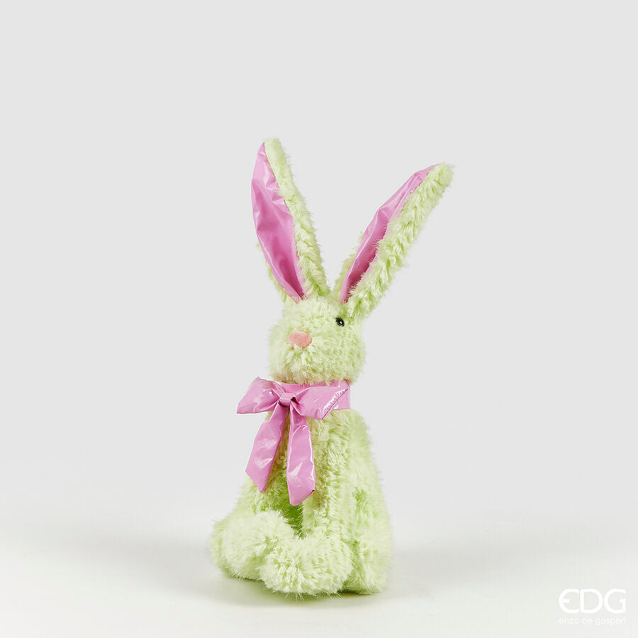 COELHO SENTADO VERDE/ROSA  36x17x15CM
