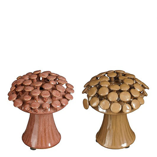 SUPORTE VELA COGUMELHO CASTANHO SORT 14,5x13