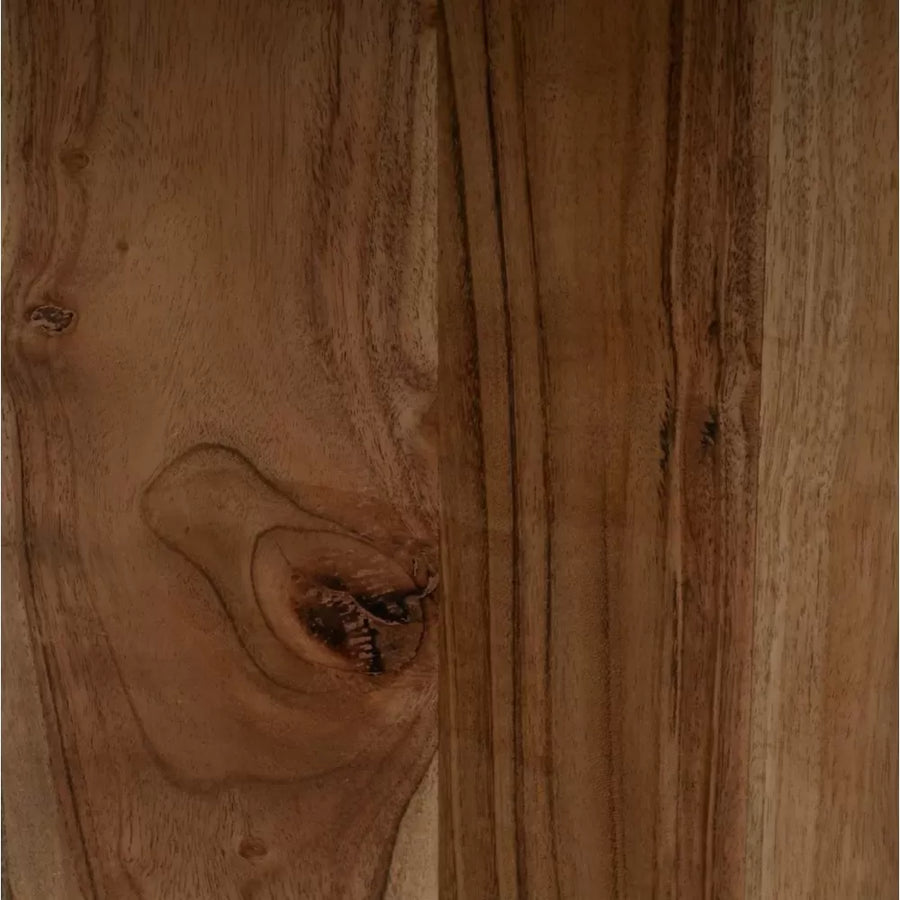 MESA APOIO MADEIRA MARMORE 80X80X36CM