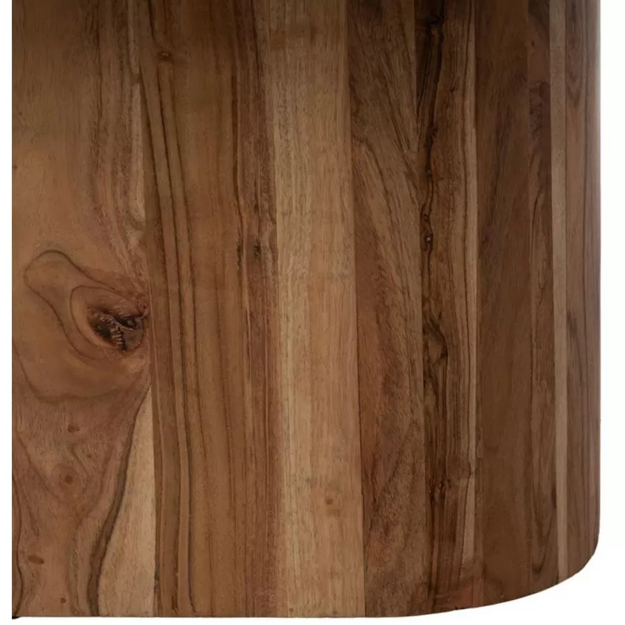 MESA APOIO MADEIRA MARMORE 80X80X36CM