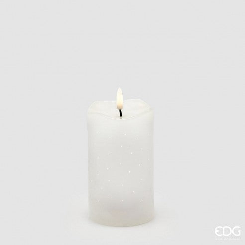 VELA LED STARRY MOCCOLO BRANCO 12,5x7,5CM
