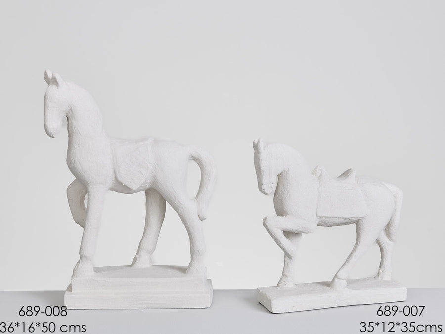 CAVALO JEREZ BRANCO 35x12x35CM