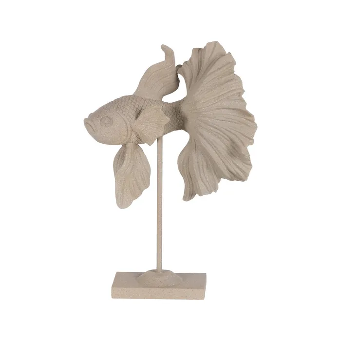 ESCULTURA PEIXE C/PE 25,7x14x35,7CM