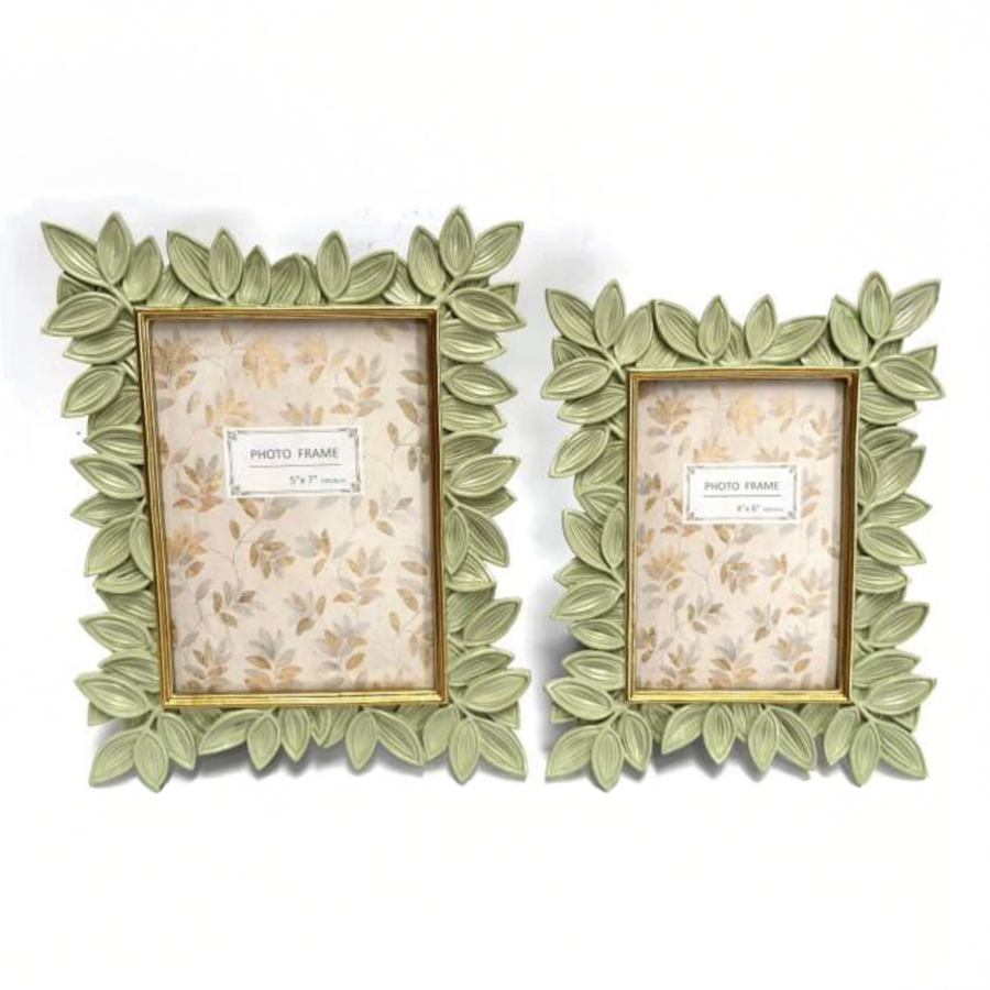 MOLDURA FOLHAS VERDE 10x15