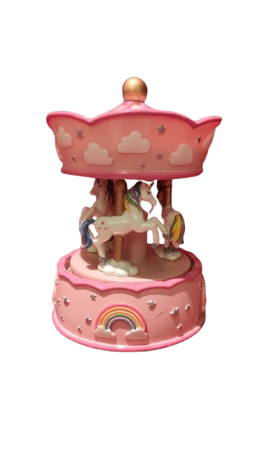 CARROSSEL ROSA 15CM