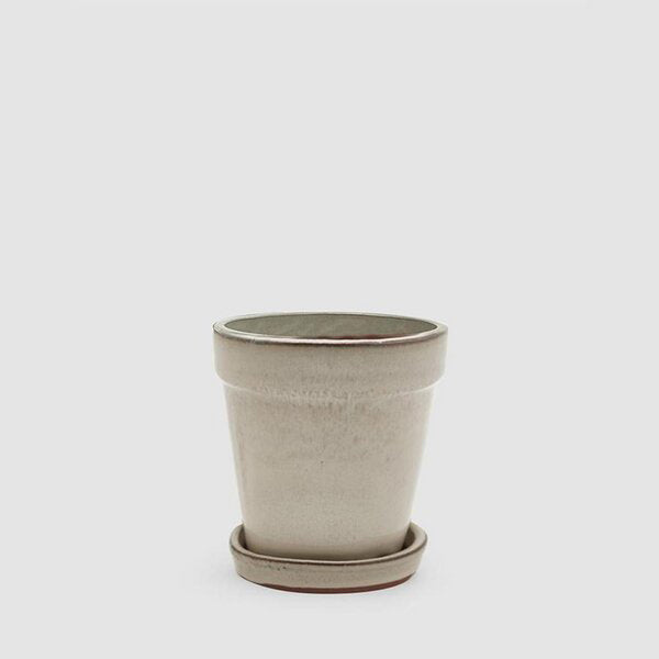 VASO GLAZE IVORY H17 D16 C/PRATO