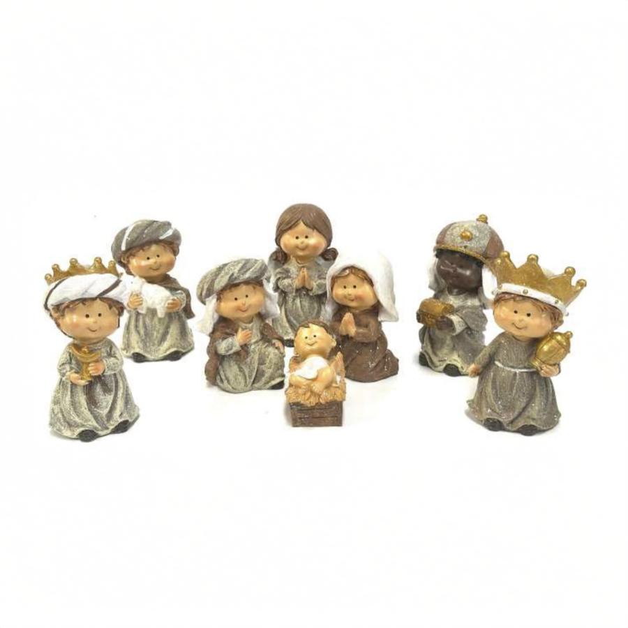 PRESEPIO X8 DOURADO/CASTANHO 14CM
