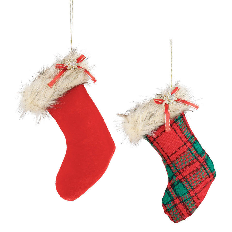 MEIA NATAL XADEZ VERMELHA/VERDE 18CM