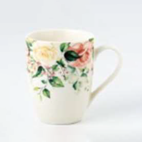 CANECA BRANCA FLORES 350ML